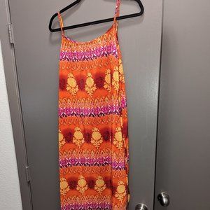 Orange vacation dress